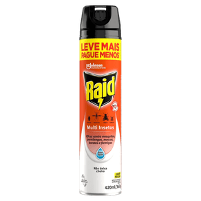 14281 INSETICIDA RAID AEROSSOL MULTI INSETOS 420ML LEVE MAIS PAGUE MENOS A BASE DE AGUA